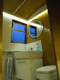 Narrowboat interior, bathroom