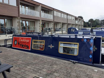 canal hire boat 'little secret' moored at Garstang Marina